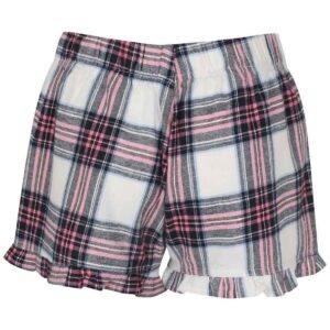SF Clothing Ladies Tartan Frill Lounge Shorts