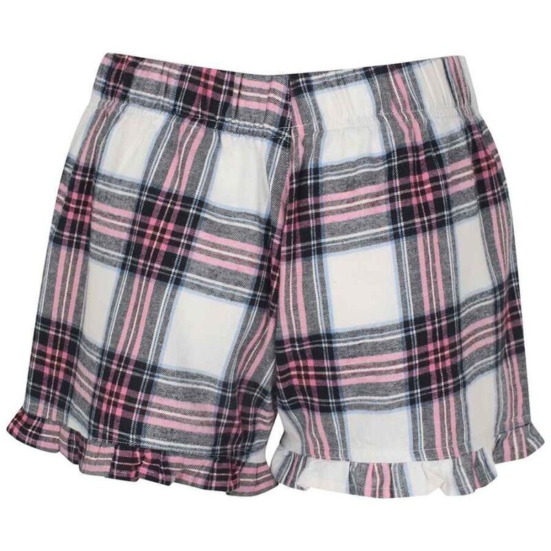 SF Clothing Ladies Tartan Frill Lounge Shorts