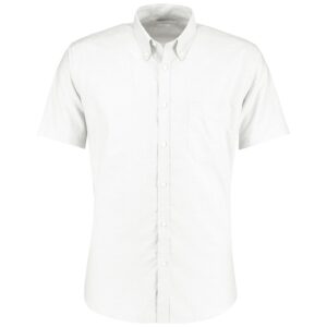 Kustom Kit Short Sleeve Slim Fit Oxford Shirt