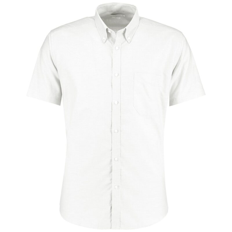 Kustom Kit Short Sleeve Slim Fit Oxford Shirt