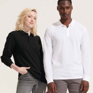 SOL'S Unisex Planet Long Sleeve Pique Polo Shirt