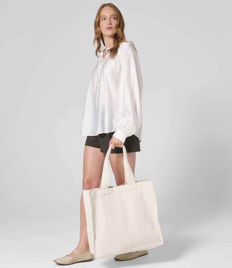 Westford Mill Chevron Handle Shopper