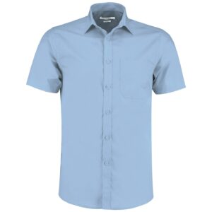 Kustom Kit Short Sleeve Tailored Poplin Shirt