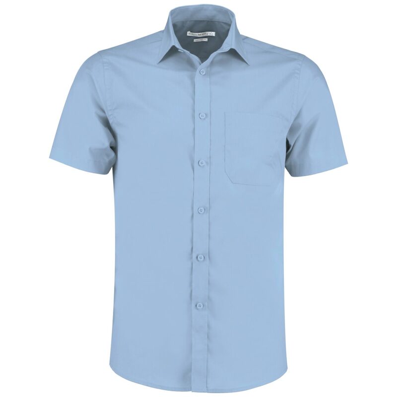 Kustom Kit Short Sleeve Tailored Poplin Shirt