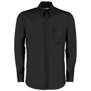 Kustom Kit Long Sleeve Slim Fit Workwear Oxford Shirt