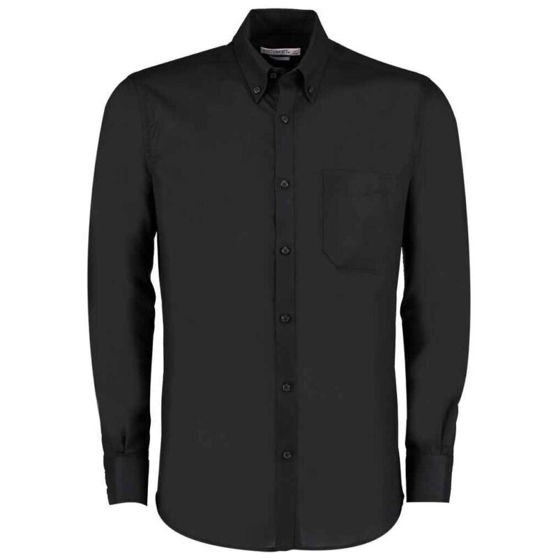 Kustom Kit Long Sleeve Slim Fit Workwear Oxford Shirt