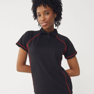 Finden + Hales Ladies Performance Piped Polo Shirt