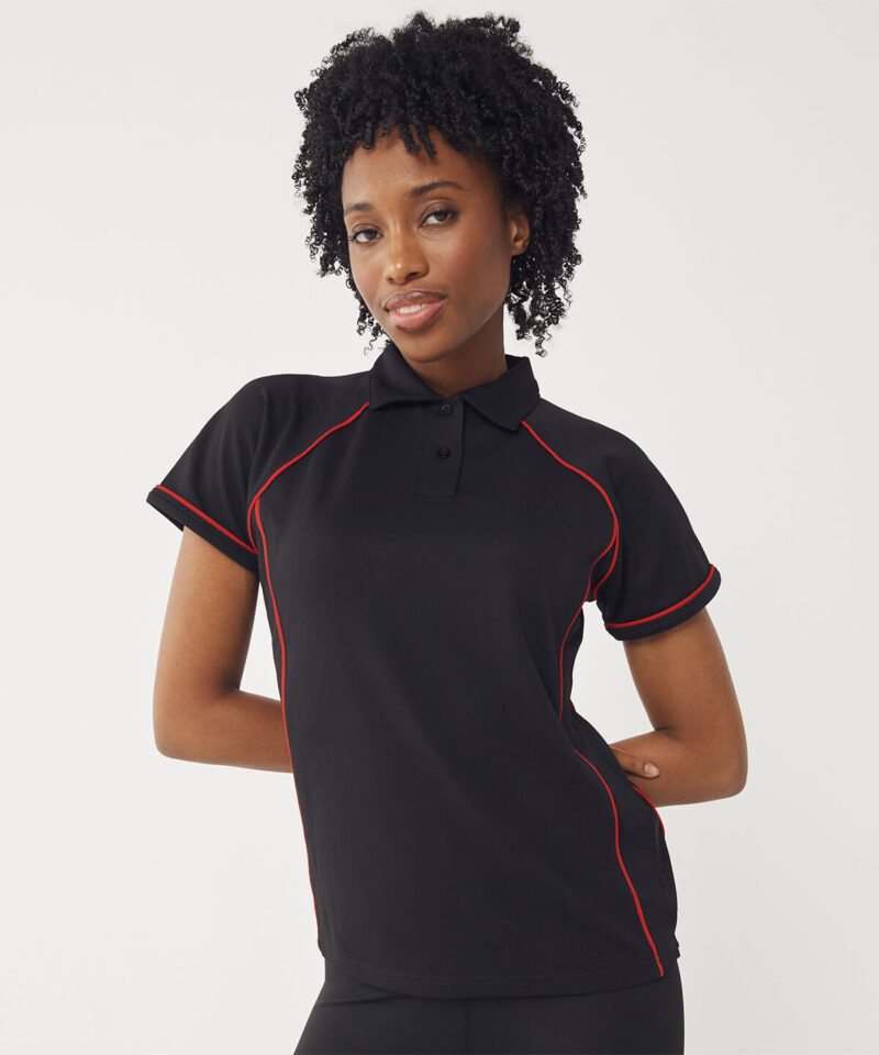 Finden + Hales Ladies Performance Piped Polo Shirt