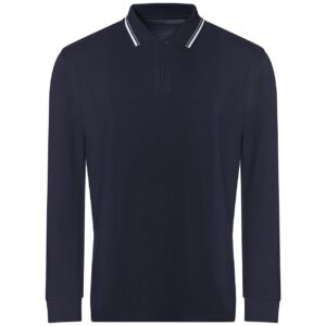 AWDis Long Sleeve Tipped 100 Polo Shirt