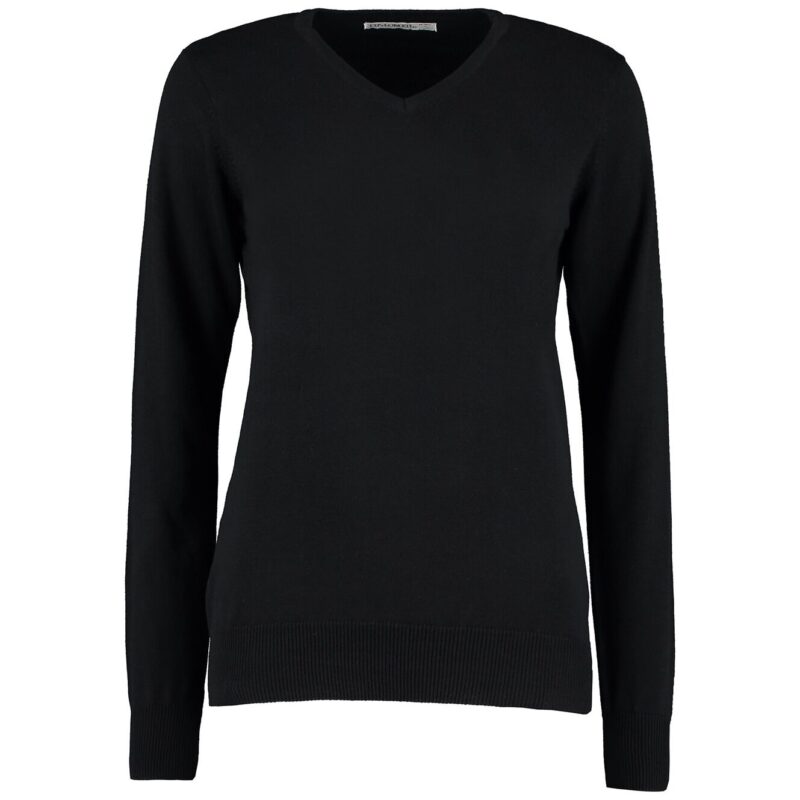 Kustom Kit Ladies Arundel Cotton Acrylic V Neck Sweater