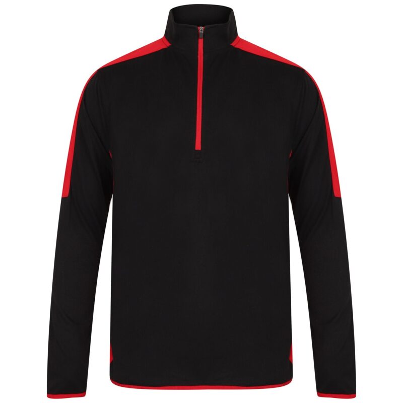 Finden + Hales Contrast Zip Neck Midlayer Top