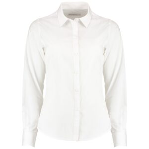 Kustom Kit Ladies Long Sleeve Tailored Poplin Shirt