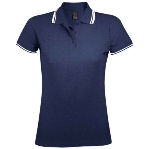 SOL'S Ladies Pasadena Tipped Cotton Pique Polo Shirt