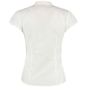 Kustom Kit Ladies Cap Sleeve V Neck Tailored Continental Blouse