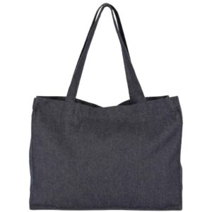 Kimood Large Recycled Cotton Denim Look Shopping Bag