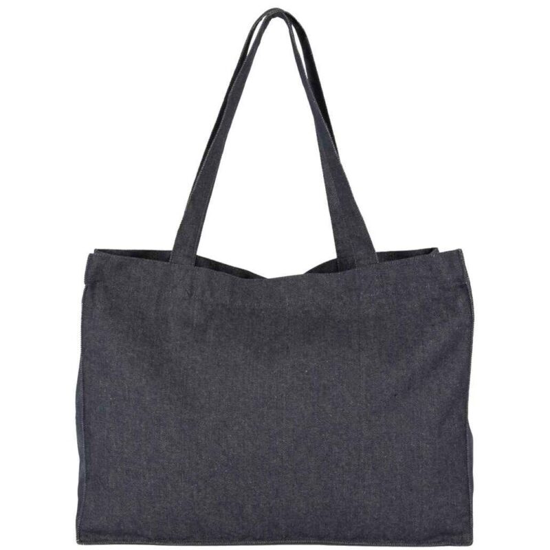 Kimood Large Recycled Cotton Denim Look Shopping Bag