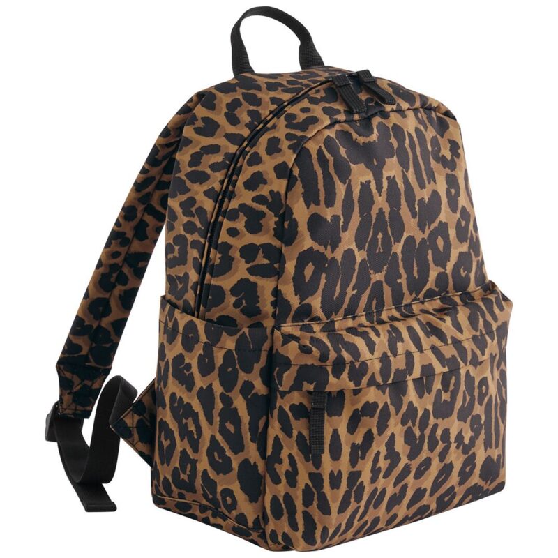BagBase Leopard Print Mini Backpack