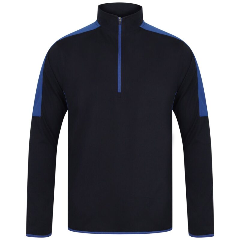 Finden + Hales Contrast Zip Neck Midlayer Top