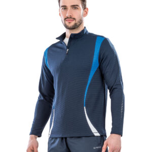 Spiro Unisex Zip Neck Trial Training Top