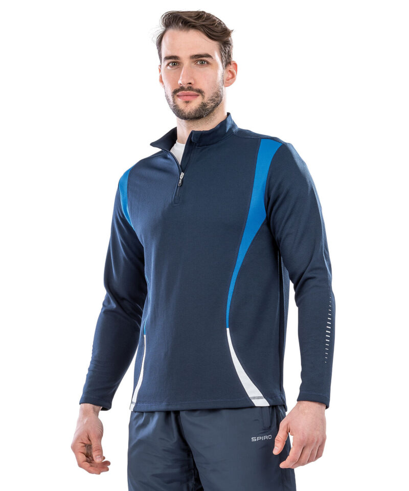 Spiro Unisex Zip Neck Trial Training Top