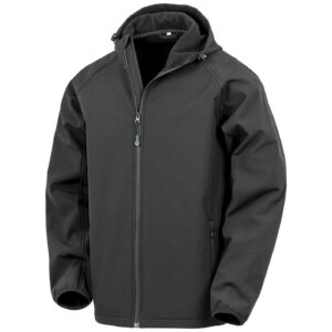 Result Recycled Three Layer Printable Hooded Soft Shell Jacket