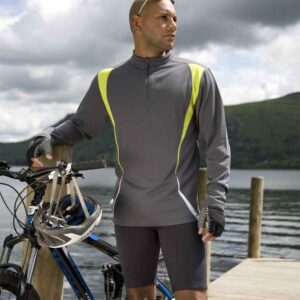 Spiro Unisex Zip Neck Trial Training Top