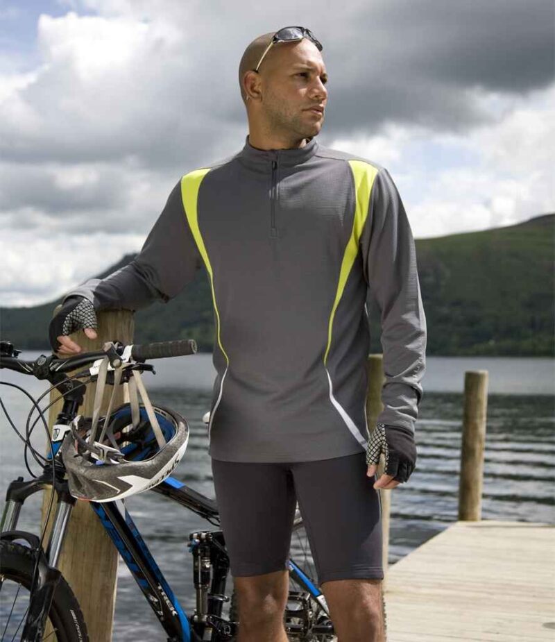 Spiro Unisex Zip Neck Trial Training Top
