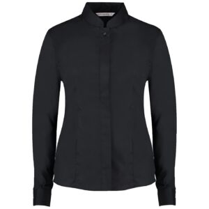 Kustom Kit Ladies Long Sleeve Tailored Mandarin Collar Shirt