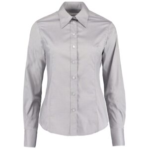 Kustom Kit Ladies Premium Long Sleeve Tailored Oxford Shirt