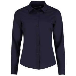 Kustom Kit Ladies Long Sleeve Tailored Poplin Shirt