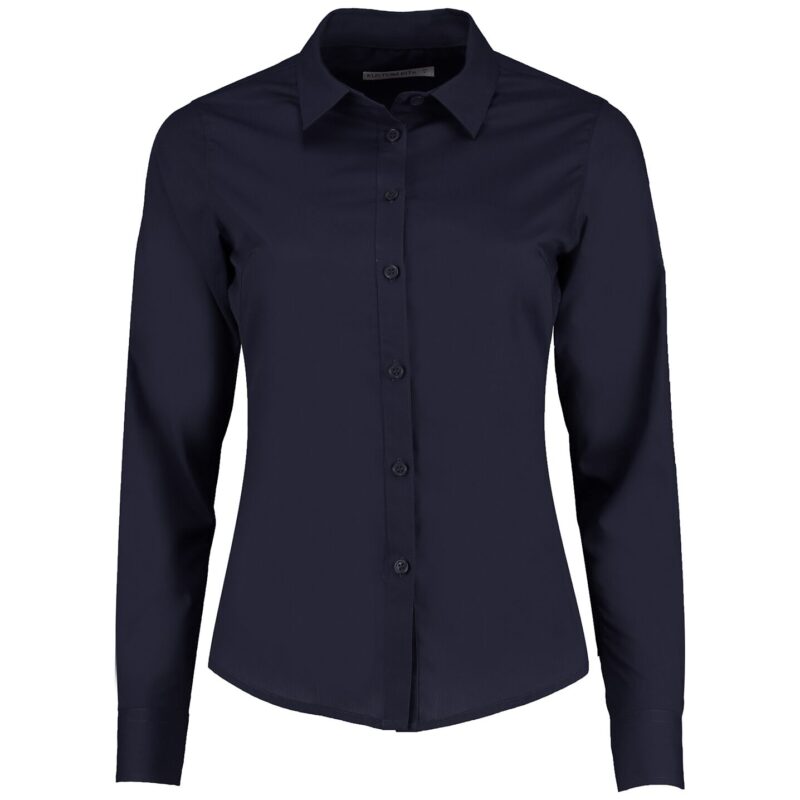 Kustom Kit Ladies Long Sleeve Tailored Poplin Shirt