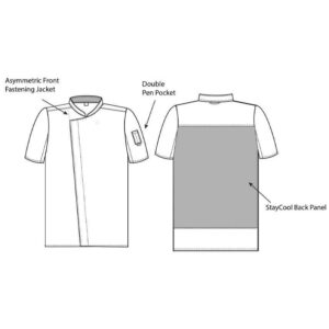 ADC Short Sleeve Asymmetric Chef's Jacket