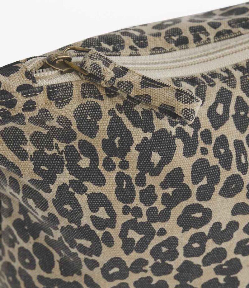 Westford Mill Leopard Print Canvas Accessory Bag