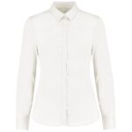 Kustom Kit Ladies Long Sleeve Tailored Stretch Oxford Shirt