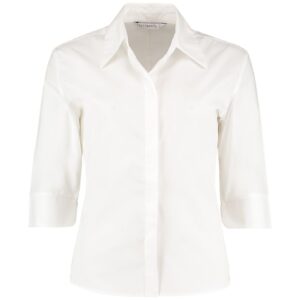 Kustom Kit Ladies 3/4 Sleeve Tailored Continental Shirt