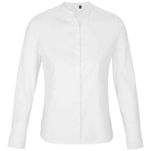 NEOBLU Ladies Bart Mao Collar Long Sleeve Poplin Shirt