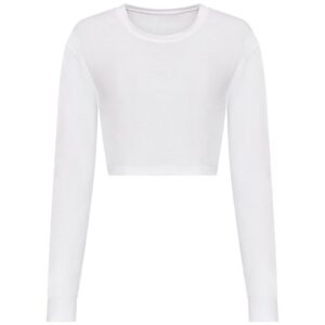 AWDis Ladies Long Sleeve Cropped T-Shirt