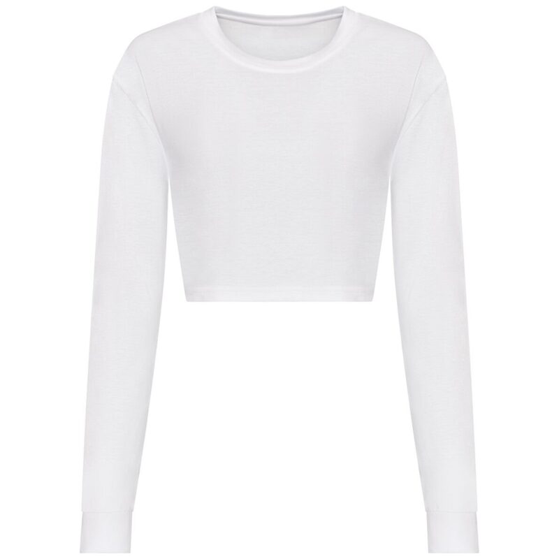 AWDis Ladies Long Sleeve Cropped T-Shirt