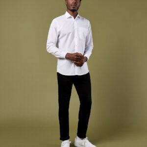 Kustom Kit Long Sleeve Tailored Poplin Shirt