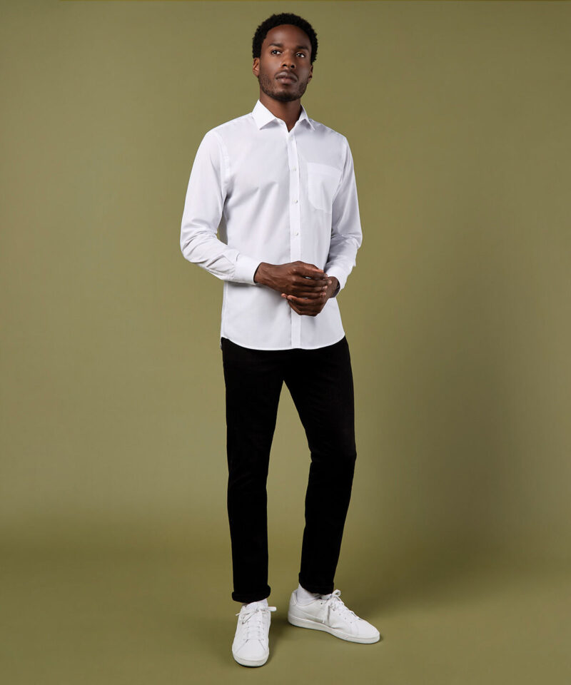 Kustom Kit Long Sleeve Tailored Poplin Shirt