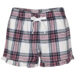 SF Clothing Ladies Tartan Frill Lounge Shorts