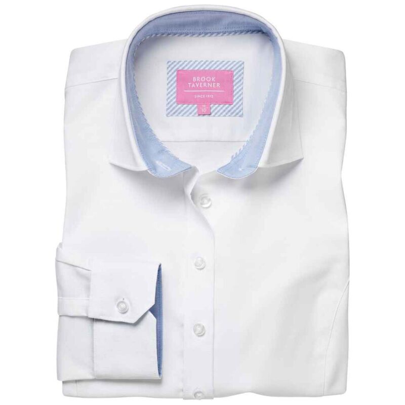 Brook Taverner Ladies Mirabel Long Sleeve Stretch Oxford Shirt