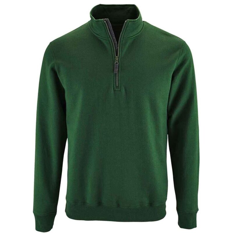 SOL'S Stan Contrast Zip Neck Sweatshirt