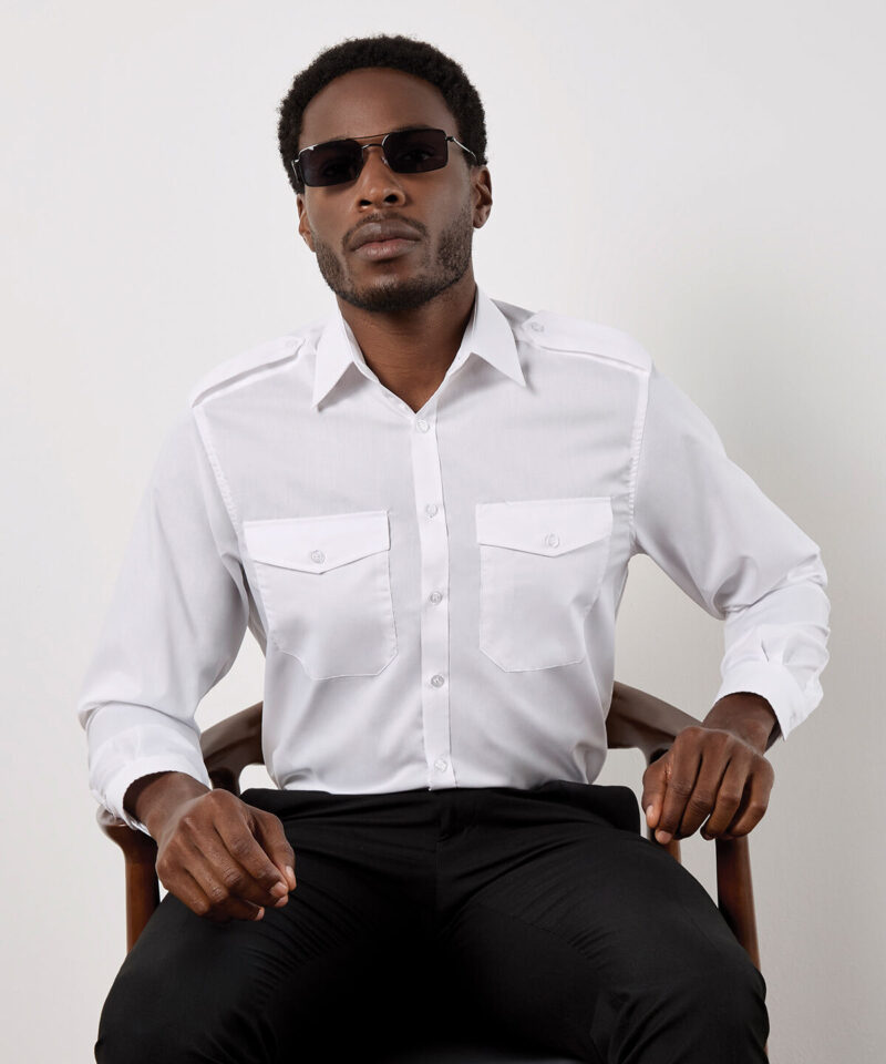 Kustom Kit Long Sleeve Tailored Pilot Shirt