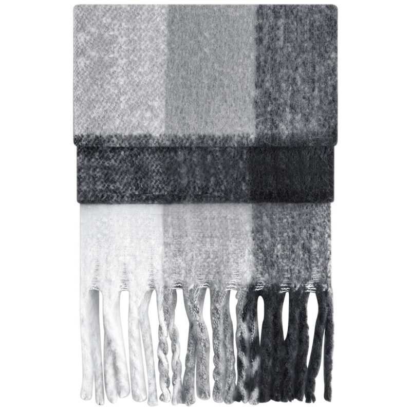 Beechfield Fluffy Check Scarf