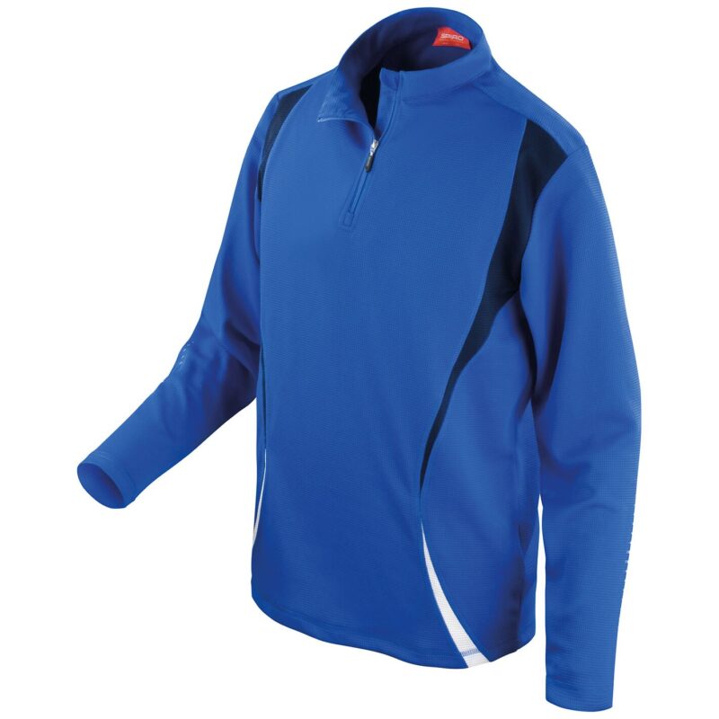 Spiro Unisex Zip Neck Trial Training Top