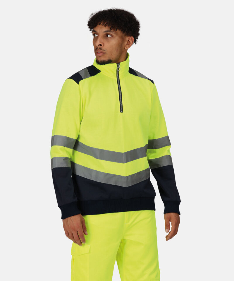 Regatta High Visibility Pro 1/4 Zip Sweatshirt