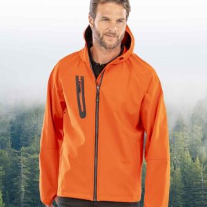 Result Recycled Three Layer Printable Hooded Soft Shell Jacket