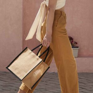 Westford Mill Natural Starched Jute Midi Tote Bag