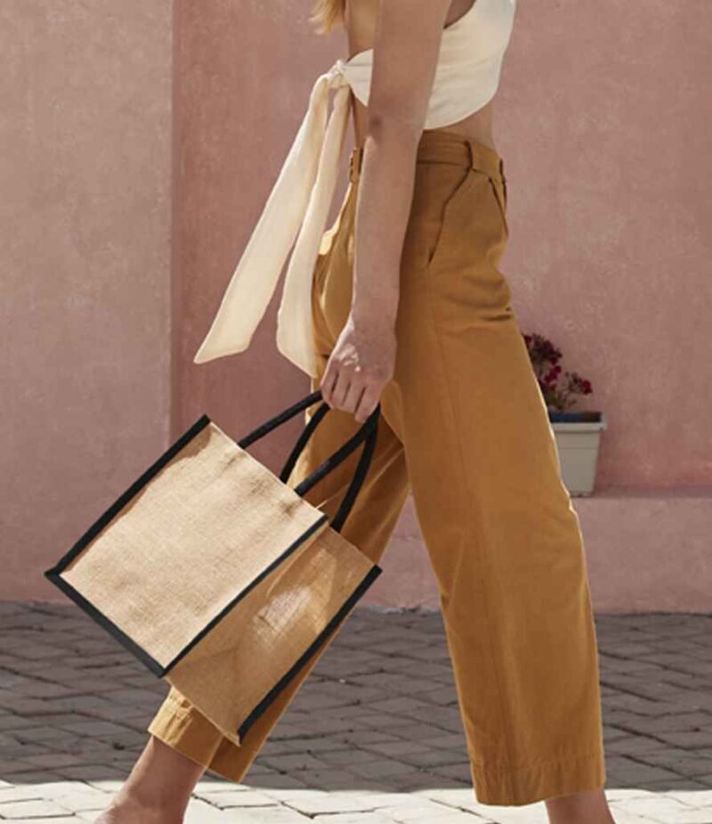 Westford Mill Natural Starched Jute Midi Tote Bag